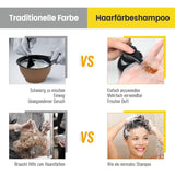 Șampon negru pentru vopsirea părului gri, șampon negru pentru vopsirea părului gri 3 în 1, șampon pentru vopsirea părului pentru bărbați și femei, șampon împotriva părului gri (500 ml) Vopsea pentru par Naty Shop