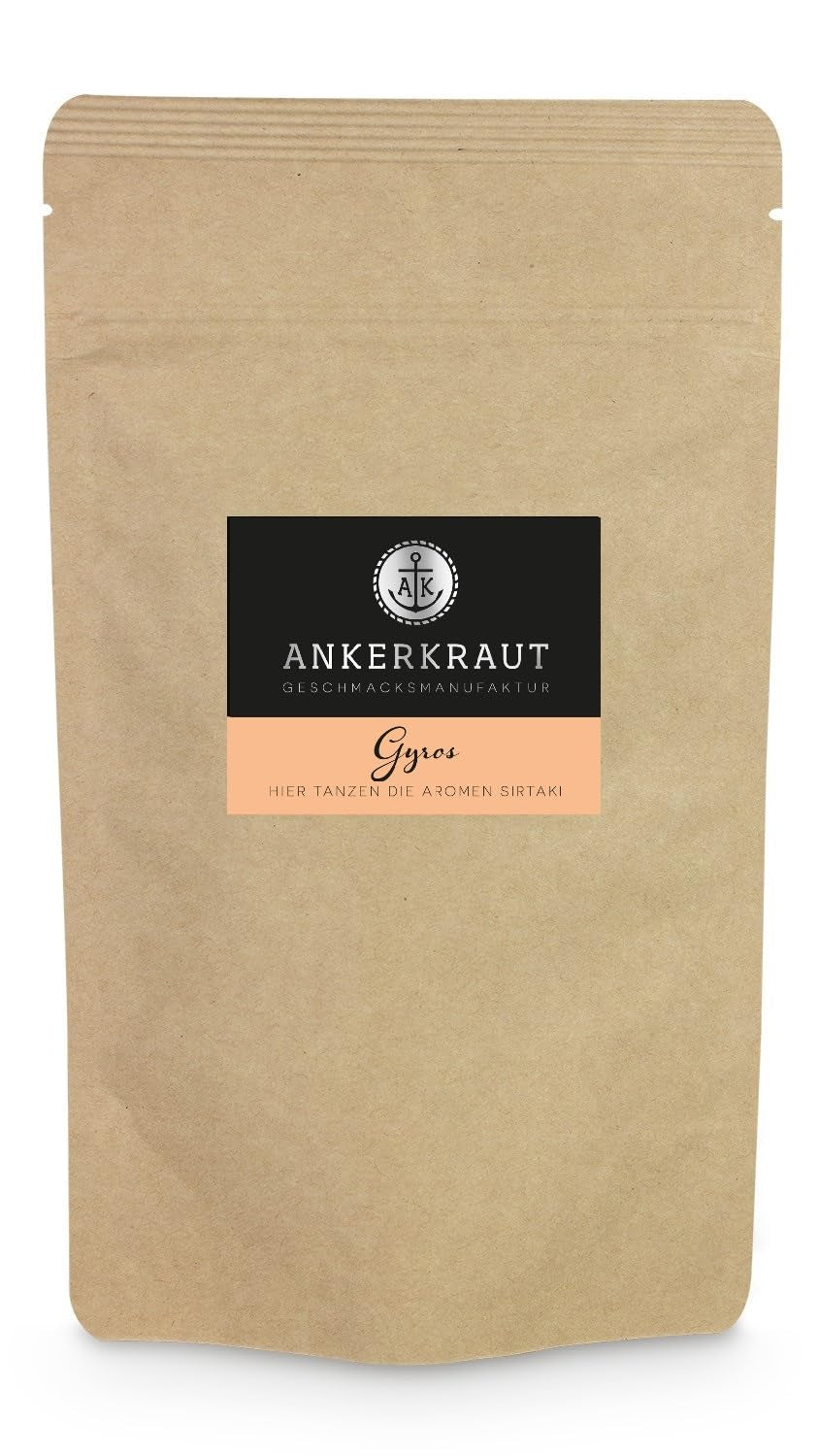 Ankerkraut Gyros, Gewürzmischung für Gyros, egal ob aus der Pfanne oder vom Grill, mit Zwiebel, Knoblauch, Majoran, Cumin, Piment und mehr, 80 g im Korkenglas