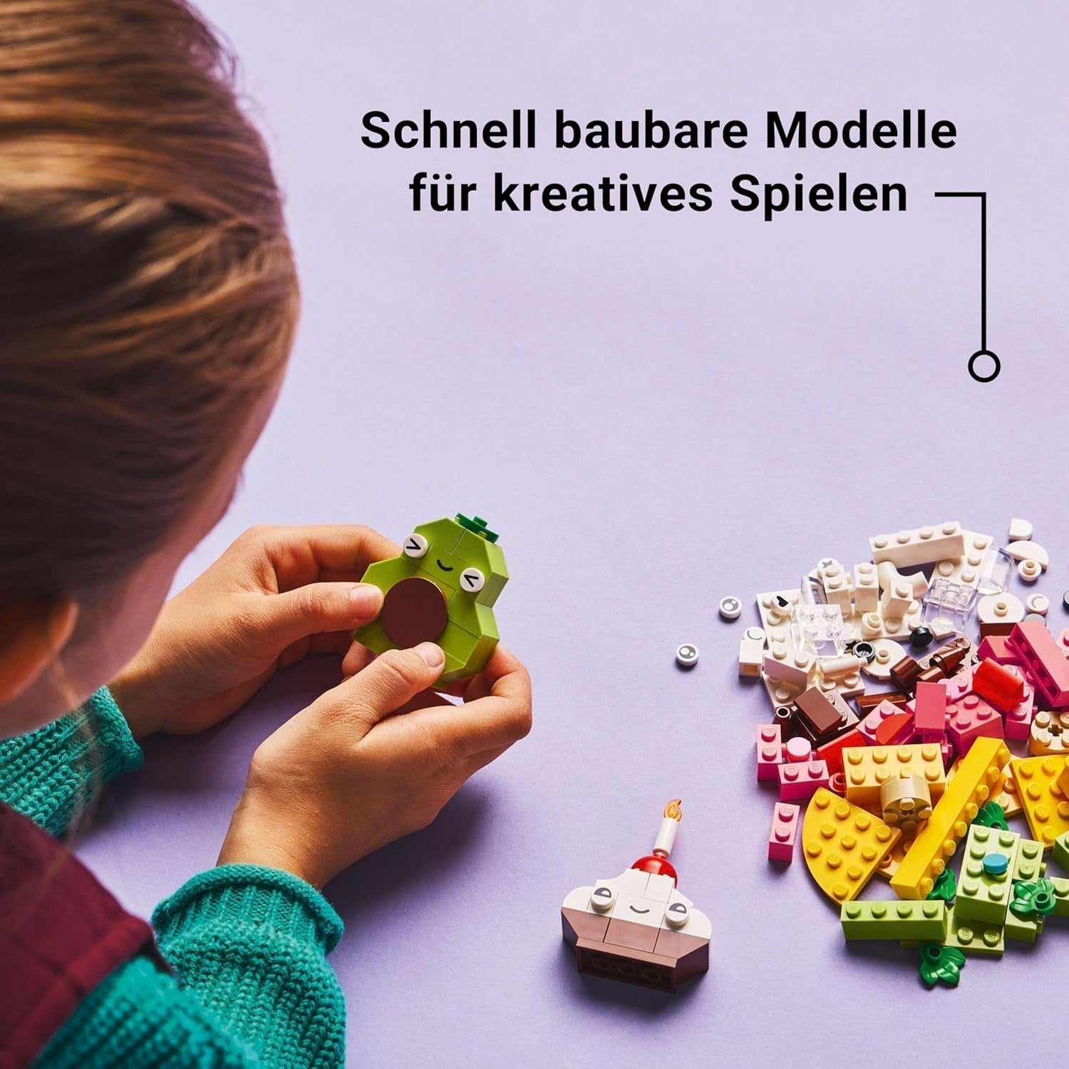LEGO Classic Creative Snack Building Fun, jucărie cu mâncare pentru jocuri de rol imaginative, set de construcție pentru băieți și fete de la 4 ani, Cupcake, Avocado, Popsicle și Taco 11039 Seturi de constructie Besuche den LEGO-Store