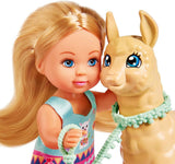 Simba 105733497 - Păpușa Evi Love într-o ținută drăguță cu alpaca și lesă, 12 cm, Pentru copii cu vârsta de 3 ani și peste