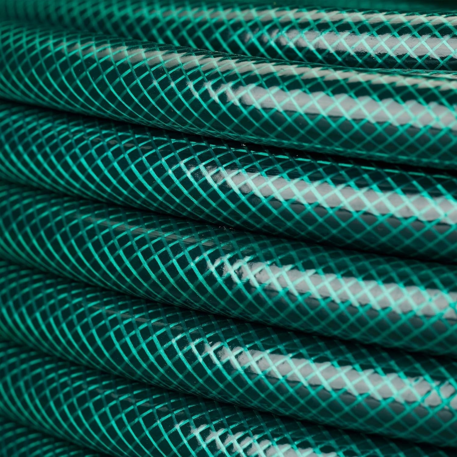 Furtun de grădină Relaxdays 50 m, furtun universal de apă, 1/2 inch, fabricat din PP, pentru udarea straturilor de flori și a peluzelor, verde închis, verde