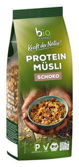 Muesli proteic pur Biozentrale - 375g - Organic cu miere - Ca cereale pentru micul dejun sau ca gustare