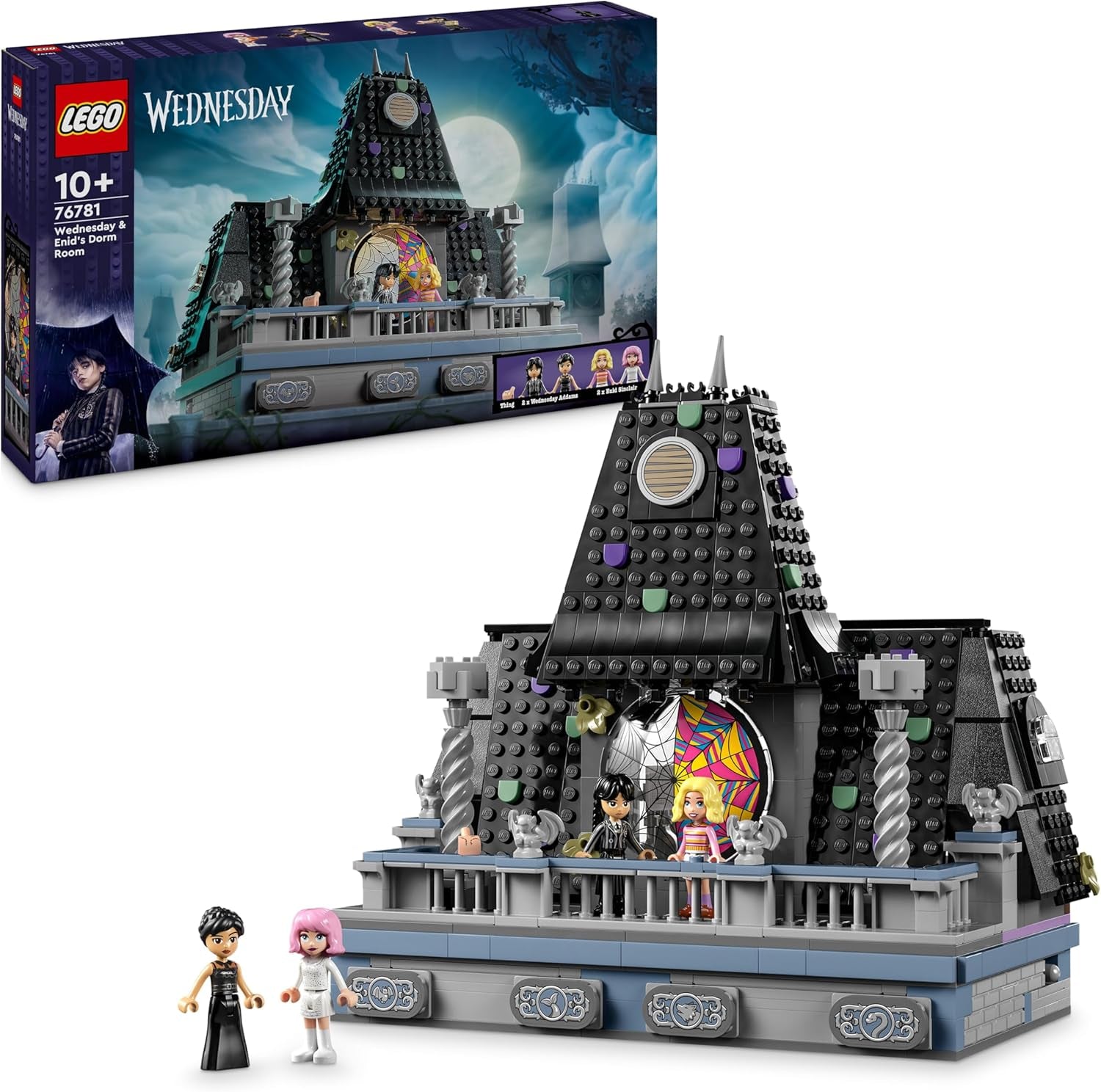 LEGO Wednesday: Miercurea și camera lui Enid din dormitor, Academia Nevermore de colecționat și remodelat, set de colecție cu 4 figurine, jucării pentru fete, băieți și fani 76781 Seturi de constructie Besuche den LEGO-Store Titlu implicit