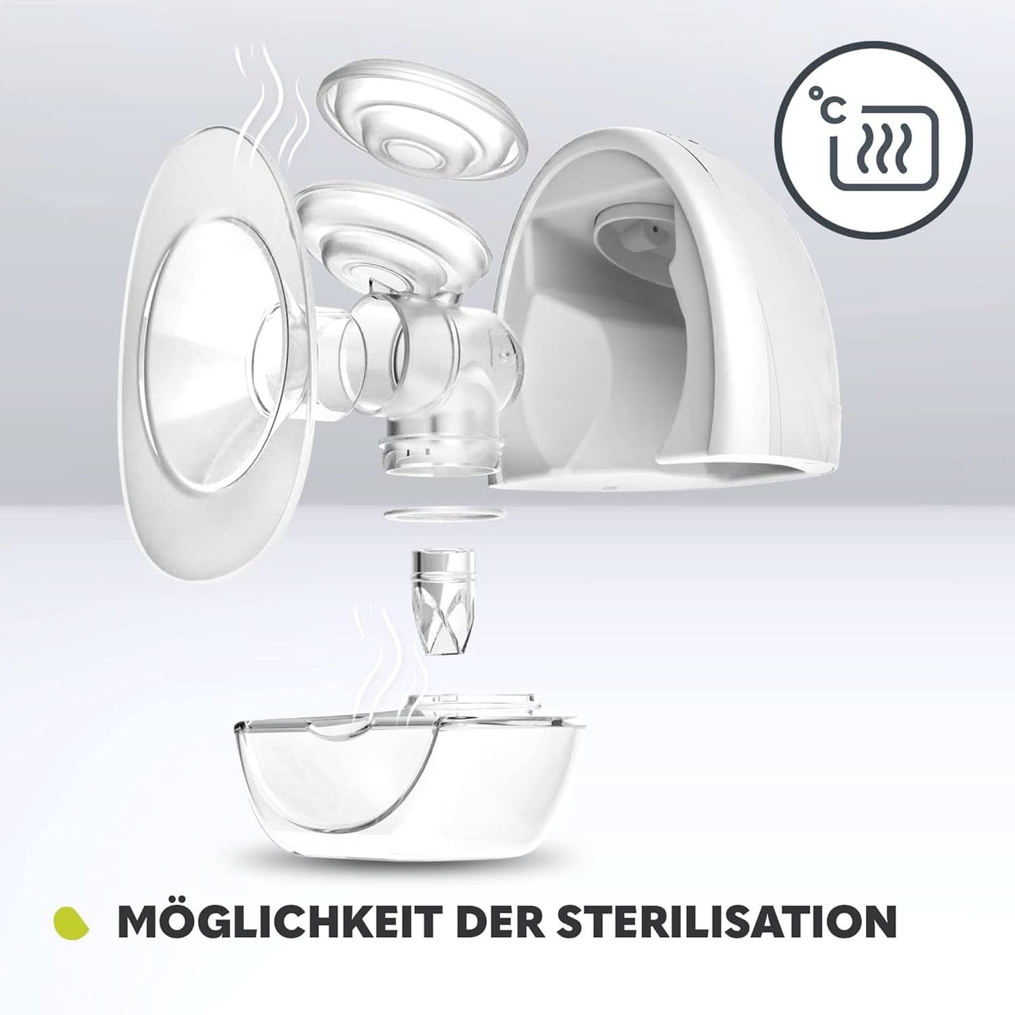 Pompa electrică de sân LIONELO Fidi Free 2, mod masaj, 5 niveluri de intensitate Accesorii Hrana si Alaptare Bebe Naty Shop