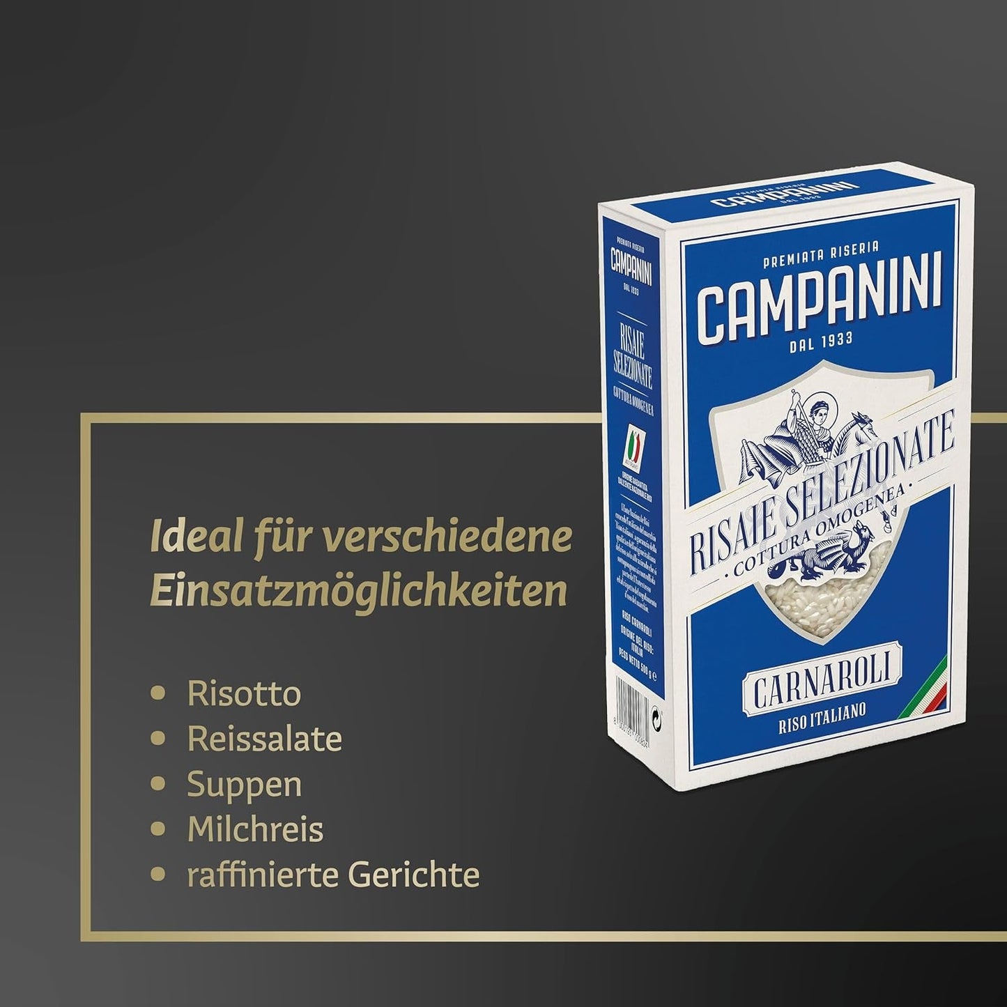 RISO CARNAROLI | Orez Risotto | 500 g | din Italia | Risottouri și Supe | RISERA CAMPANINI
