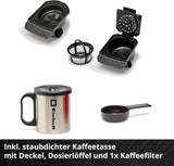 Espressor fără fir Einhell TE-CF 18 Li-Solo Power X-Change (18 V, rezervor de apă de 240 ml, pentru cafea filtrată și capsule de cafea, mâner de transport, incl. cană de cafea cu capac, fără baterie)