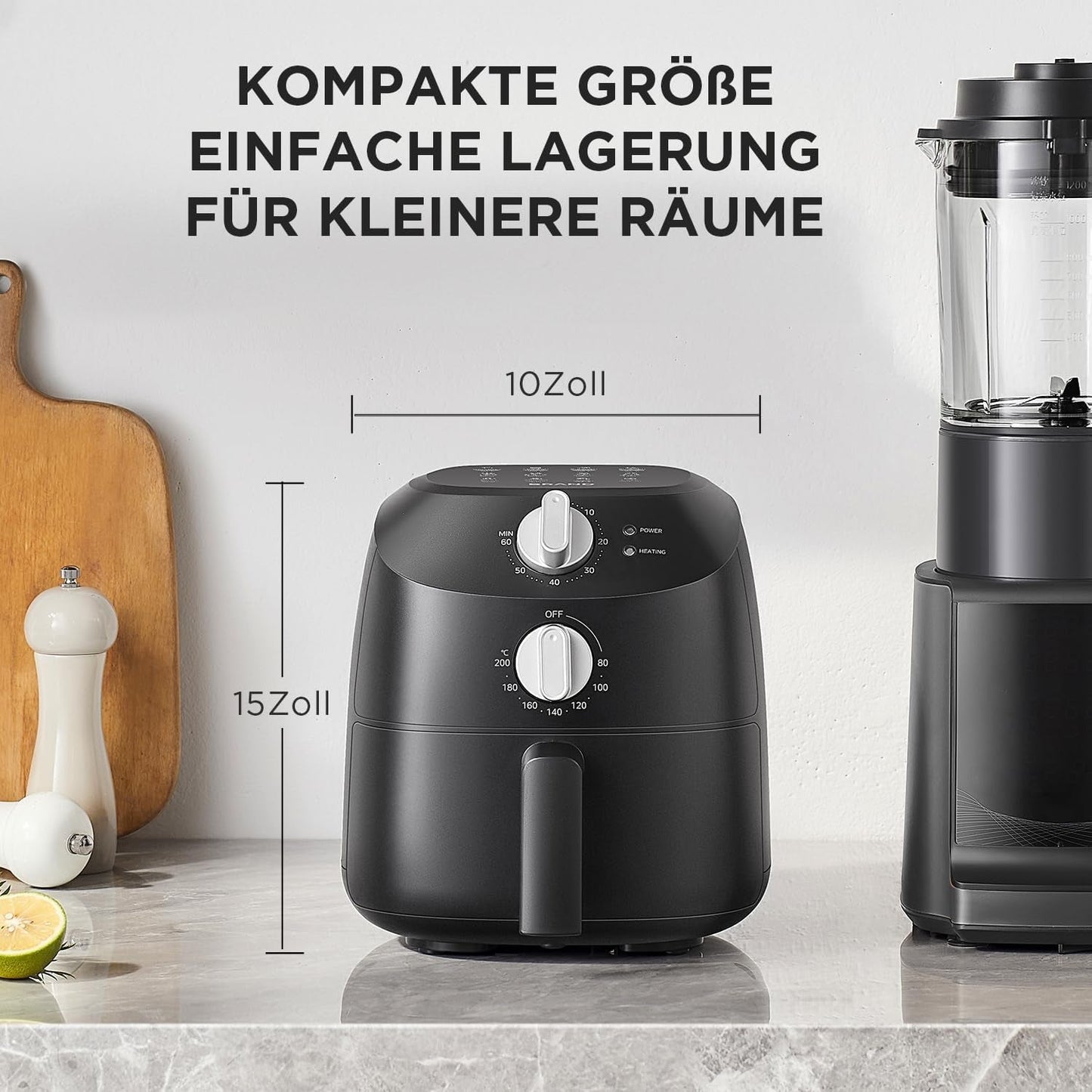 Midea Hot Air Fryer 2L, 1150W Airfryer, fără ulei, Hot air fryer, Funcție de oprire automată Electrocasnice Naty Shop