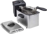 Tristar friteuză din oțel inoxidabil - Cu capacitate de 2 litri, funcție de zonă rece și termostat reglabil până la 190°C, FR-6919, argintiu Electrocasnice Naty Shop
