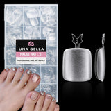 Tipuri de unghii balerină pentru unghii cu gel, 216 bucăți, 12 mărimi, tipuri de unghii cu gel moale, acoperire completă, set pentru extensii de unghii, semi-mate, DIY, artă acasă