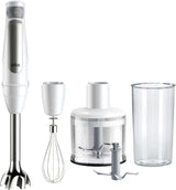 Braun Multiquick 7 MQ 7035X Stabmixer - Pürierstab Mit Abnehmbarem Edelstahl Mixfuß Mit Activeblade Technologie Zum Pürieren Der Härtesten Zutaten, Inkl. 3-Teiliges Zubehör Set, 1000 Watt, Schwarz Bucatarie Naty Shop Weiß Zerkleinerer (500 G)