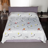 Kanguru Bed, cuvertură de pat, pătură din fleece pentru pat dublu, pătură din microfibră, Snoopy Peanuts GREY, 230X230Cm, pătură de vară, cuvertură de pat pentru dormitor Paturi si Cuverturi Besuche den Kanguru-Store 230 X 230 pat dublu Snoopy gri