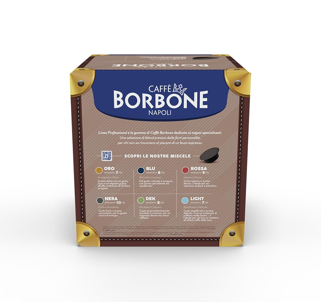 Caffè Borbone Don Carlo Dek Entkoffeinierte Kaffeemischung - 50 Kapseln - Kompatibel mit Lavazza®* A Modo Mio®* Haushalts-Espressomaschinen
