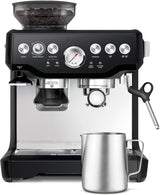 Sage - The Barista Express - Espressor cu spumator manual de lapte și râșniță integrată - 16 setări de măcinare, măcinare automată, spumă individuală de lapte - Trufă Neagră