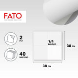 , Șervețele de hârtie de unică folosință, moi și delicate, pachet de 40 de șervețele, dimensiune 38X38 pliate în 4, 2 straturi, culoare albă, 100% hârtie din celuloză pură, certificate Fsc (pachet de 3)