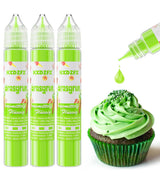 Colorant alimentar - Colorant alimentar lichid, Colorant alimentar foarte concentrat, Coloranți alimentari lichizi pentru copt, Decorare tort, Fursecuri, Macarons, Ouă de Paște, Aluat - 3 × 30ml (Roșu de Crăciun)