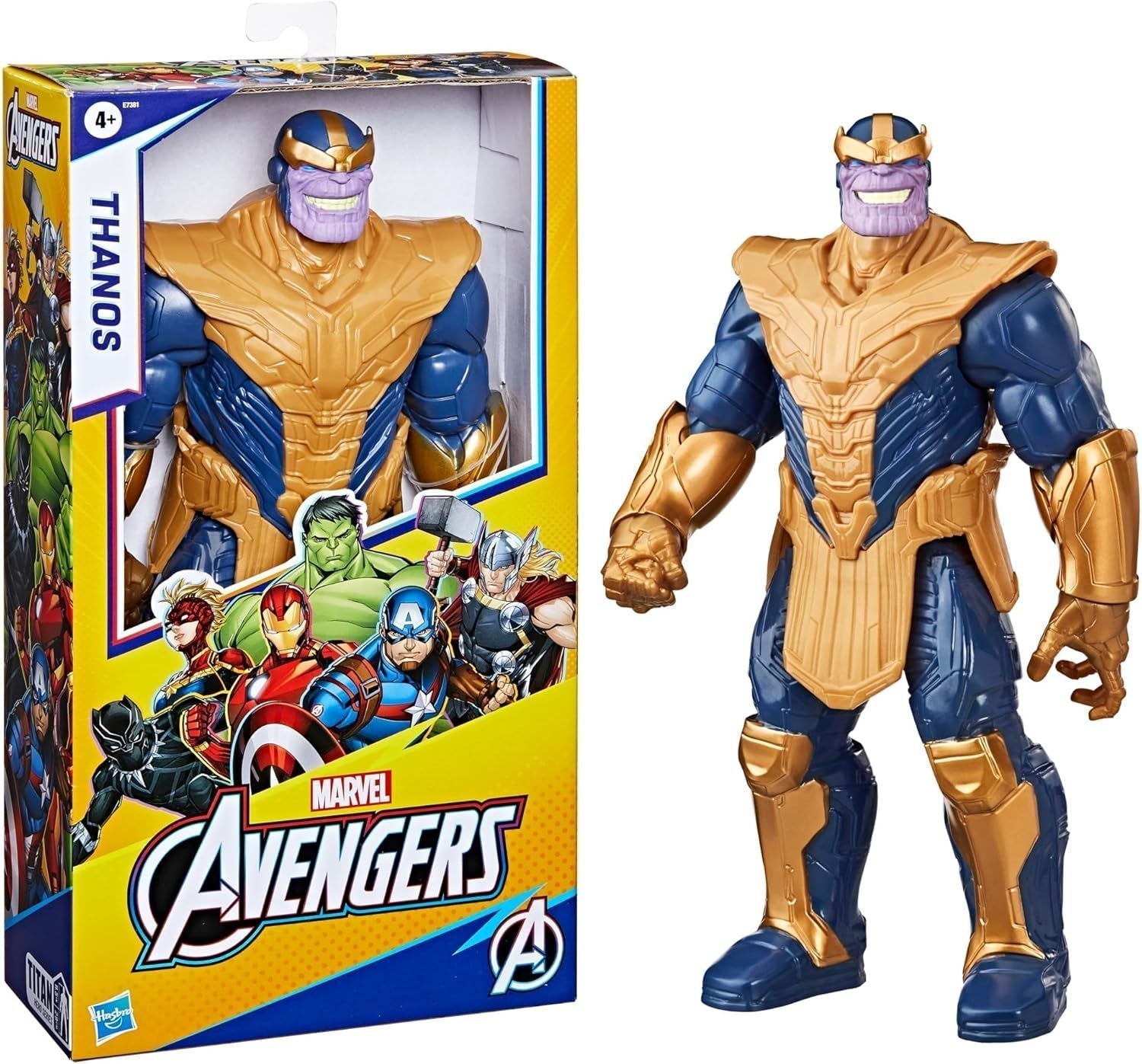 Marvel Avengers Titan Hero Series Deluxe Thanos figurină de acțiune, maro Action figures Naty Shop