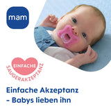 Suzetă MAM Comfort | 0-3 luni | Suzetă pentru prematuri și nou-născuți | Suzetă potrivită pentru alăptare | Extra mică și ușoară | Extra moale | 100% silicon | Roz/Bej | Pachet de 2