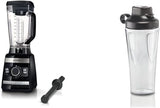 Bosch Standmixer Vitaboost MMBH6P6BDE, 6-Klingen-Edelstahlmesser, 2,5L Tritan-Mixbehälter, Stopfer, 6 Automatikprogramme, Rezeptbuch, Bpa-Frei, Einfache Reinigung, 45,000 U/Min, 1600 W, Schwarz Bucatarie Naty Shop Bundle Mit Flasche 6 Automatikprogramme Deutsches Rezeptbuch