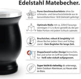 Set ceai Mate Bio ● 3 sortimente de Mate + 2 căni Mate din oțel inoxidabil cu pereți dubli + 2 bombillas + instrucțiuni de preparare (negru)