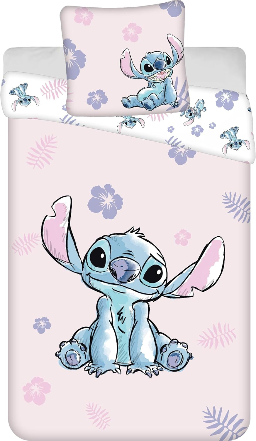 Lenjerie de pat Stitch Pink, 100 % bumbac Lenjerie de pat - copii Naty Shop Default Title