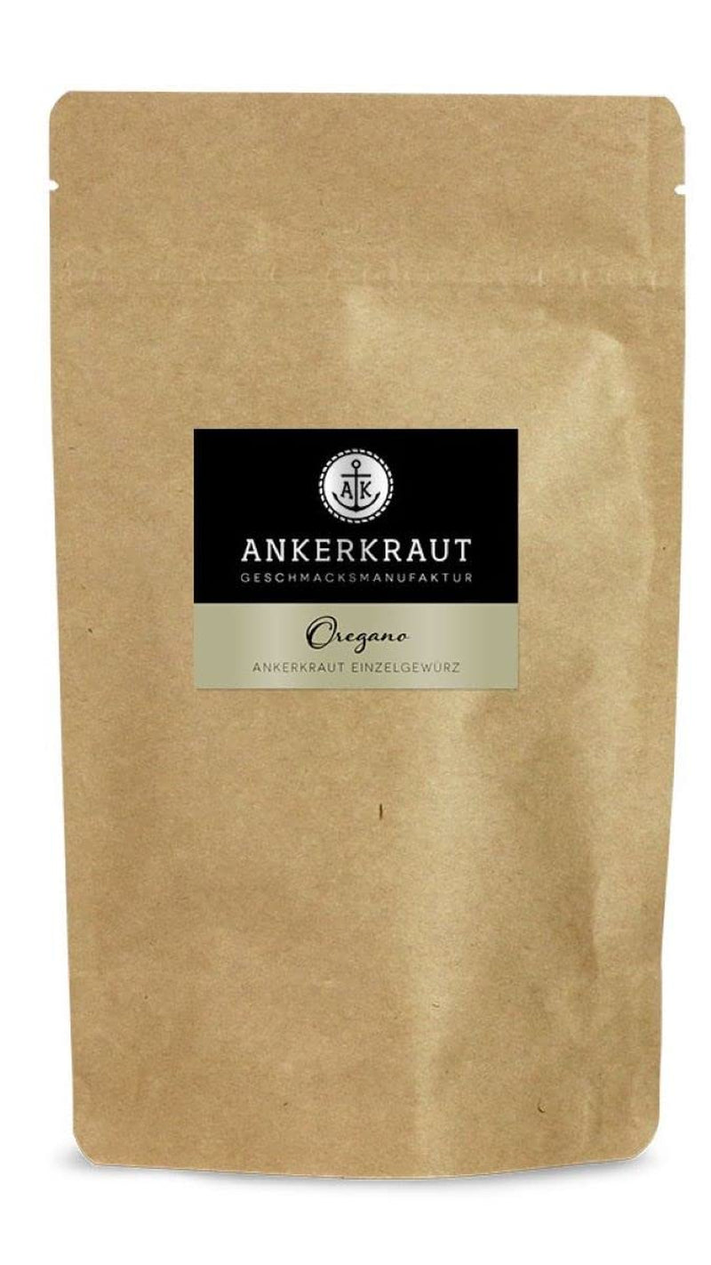 Ankerkraut Oregano Gewürz, getrocknet gerebelt, perfekt für Pizza Suppe Tomate und Fisch, Kräuter zum Würzen, mediterrane Küche für zu Hause, Lecker Kochen, 20g im Korkenglas