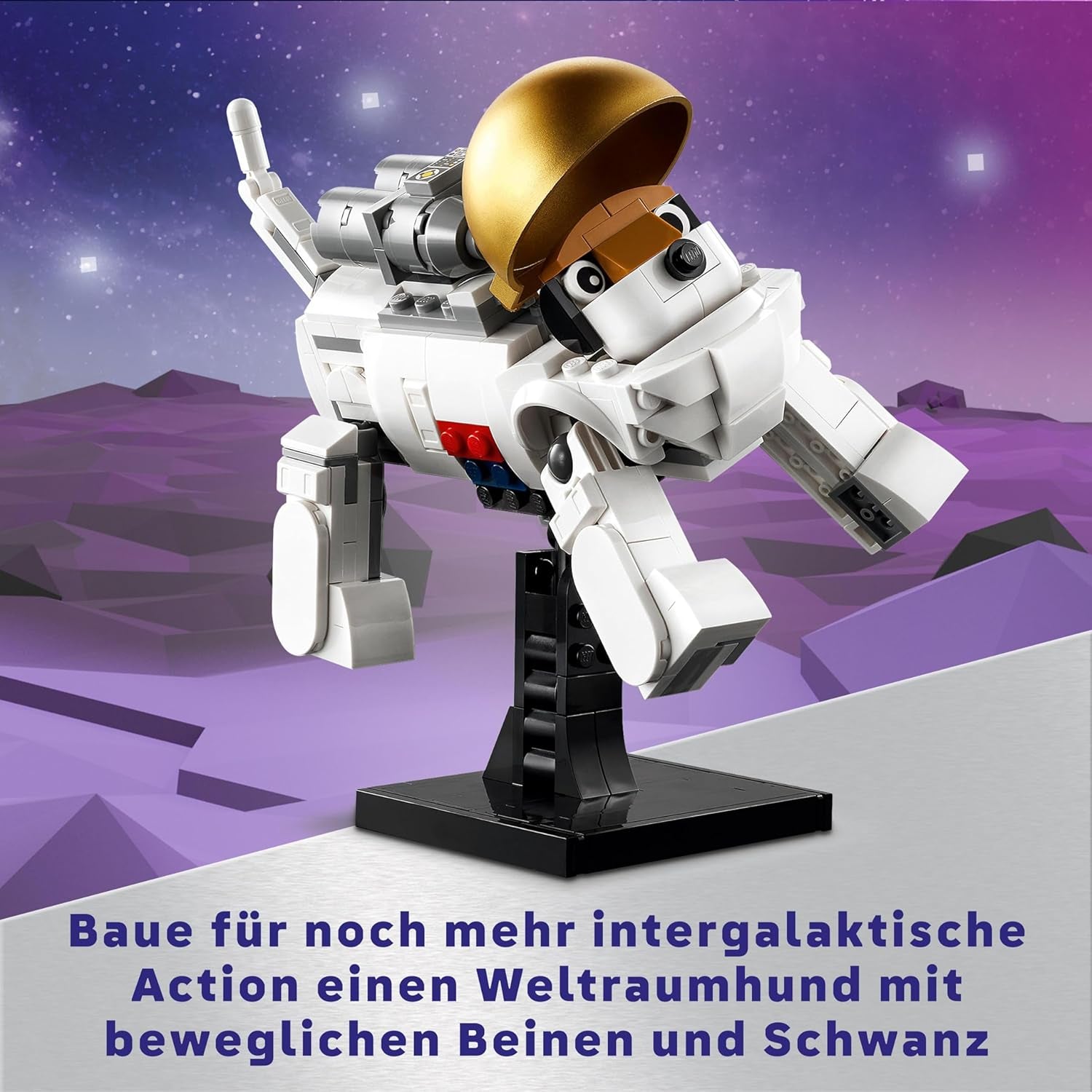 Jucărie LEGO Creator 3In1 Astronaut în spațiu, kit model cu câine și navă spațială pentru copii, decorațiuni pentru grădiniță, cadou creativ pentru băieți și fete de la 9 ani 31152 Seturi de constructie Besuche den LEGO-Store