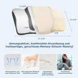 Pernă ortopedică, pernă ergonomică pentru gât, pernă pentru cap, pernă din spumă de memorie originală pentru părți laterale, sprijin pentru spate și stomac, pernă de sprijin pentru gât pentru bărbați, femei (67.3 X 38.2 X 13.8/3Cm) Perne ortopedice cervicale Naty Shop