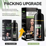 Șampon instant pentru păr negru, șampon natural pentru vopsirea părului, 100% acoperire gri - ușor și rapid, culoare semipermanentă pentru păr negru, șampon pentru vopsirea părului pentru bărbați și femei Vopsea pentru par Naty Shop