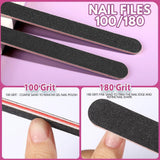 FANDAMEI 20 Stücke Buffer Für Nägel, Nagelfeilen Für Gelnägel, Profi Nagelfeile 100/180, Polierfeile Fingernägel, Feilen Für Gelnägel, Maniküre & Pediküre Set