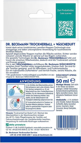 Minge de uscat Dr Beckmann, Pentru rufe proaspete și moi, Poate fi umplută cu parfum de rufe, Scurtează timpul de uscare, Inclusiv parfum de rufe Spring Sample 50 ml Detergenti Rufe Naty Shop