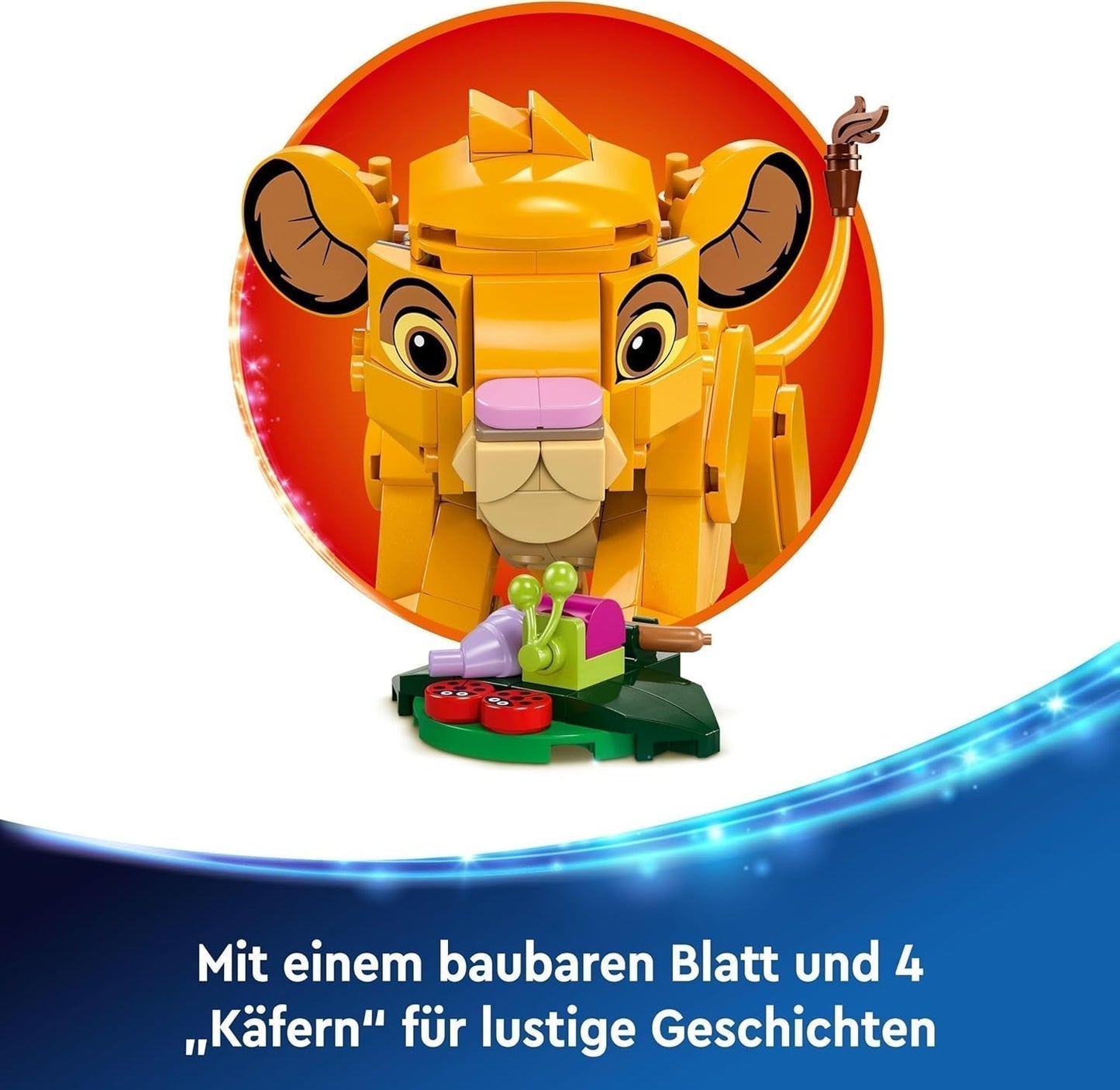 LEGO Ç€ Disney Simba, puiul de leu al regelui, jucărie de construcție pentru copii, Playset fantezie cu figura leului, idee de cadou cool pentru fete și băieți de la 6 ani, jucărie pentru copii 43243 Seturi de constructie Besuche den LEGO-Store