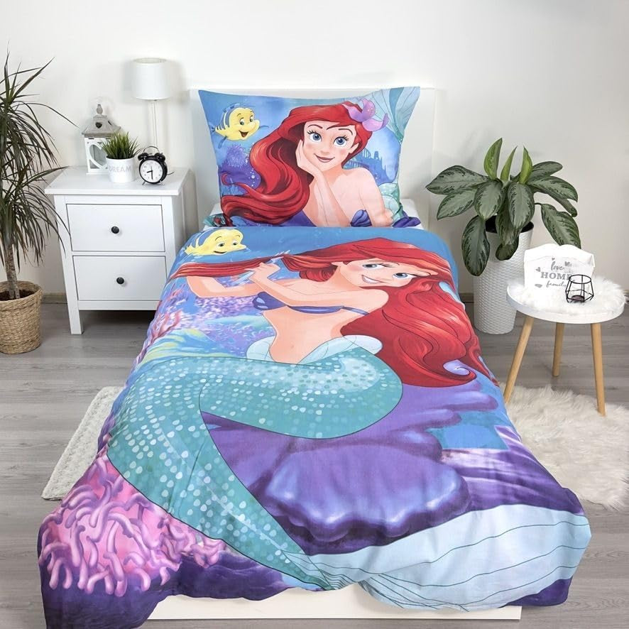 Lenjerie de pat pentru copii cu personaje Disney cu fermoar, bumbac Lenjerie de pat - copii Naty Shop