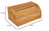54118 Coș pentru pâine, bambus 40 x 26 x 20 cm, maro, 40.x 27.5 x x 21.5 cm Cutii depozitare alimente Naty Shop