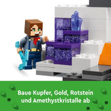 LEGO Minecraft Mina din Badlands, jucărie minieră pentru joc video, set pentru băieți și fete cu vârsta de peste 8 ani, cărămizi distractive de construcție, set de aventură, cadou de ziua de naștere 21263 Seturi de constructie Besuche den LEGO-Store