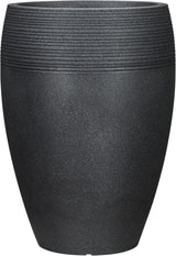 Scheurich Lineo, ghiveci din plastic, granit negru, diametru 30 cm, înălțime 24,1 cm, volum 11 l.