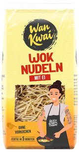Tăiței Wan Kwai pentru wok 250g: Delicatese prăjite cu ouă adevărate, preparate într-o clipă pentru mâncăruri delicioase prăjite în tigaie. Simplu, gustos, asiatic! (Pachet de 5)