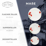 Set de veselă pentru 6 persoane - 18 piese - Set de farfurii din porțelan - Set de veselă albă - Set de bol și farfurie - Veselă modernă - Farfurii - Serviciu de masă - Set de veselă pentru 6 persoane