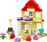LEGO DUPLO Peppa's Birthday House: Jucărie creativă cu 3 figuri, casă de jucărie de construit și reconstruit pentru copii de la 2 ani, băieți și fete, promovează dexteritatea 10433 Seturi de constructie Besuche den LEGO-Store