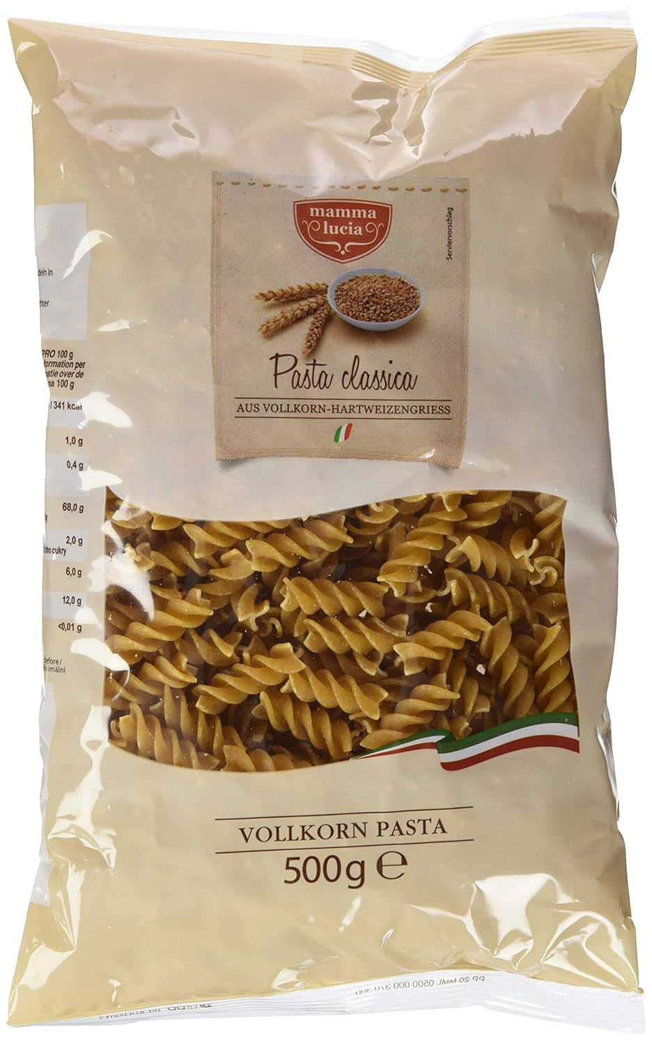 Spirale de paste integrale, pachet de 10 (10 x 500 g)