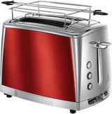 Cafetieră Russell Hobbs [Temporizator digital, Cap de duș pentru extracție și aromă optime] Luna Red (1 până la 12 cești, Carafă din sticlă de 1,5 l, Placă de încălzire, 1000 W) Cafetieră cu filtru 23240-56