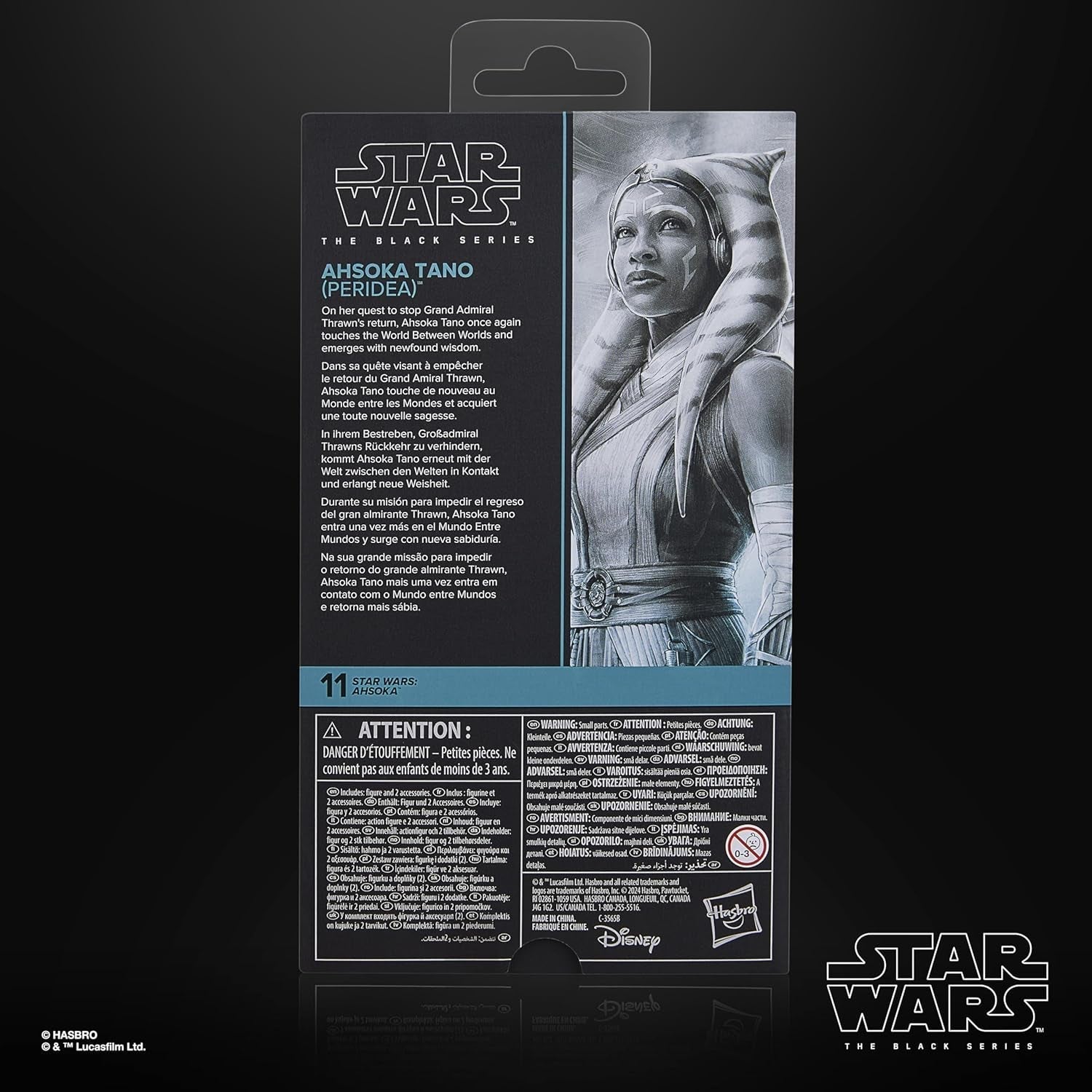 Star Wars seria neagră Ahsoka Tano (Peridea), Ahsoka figurină de acțiune de colecționat, 15 cm Action figures Naty Shop