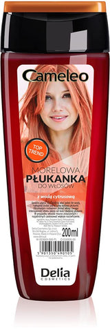 Cameleo - Tonic pentru păr roz cu apă de trandafiri, fără nuanță galbenă, culoare semipermanentă pentru păr - pentru păr blond și gri - culoare și îngrijire - fără parabeni | 200 ml Vopsea pentru par Naty Shop Versiune nouă - Caise 200 Ml (1 pachet)