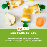 FRECHE FREUNDE Piure de fructe organic cu piersici, măr, banană și ovăz, cu cereale, într-o pungă compresibilă, pentru bebeluși de la 6 luni, vegan, pachet de 6 (6 x 100g)