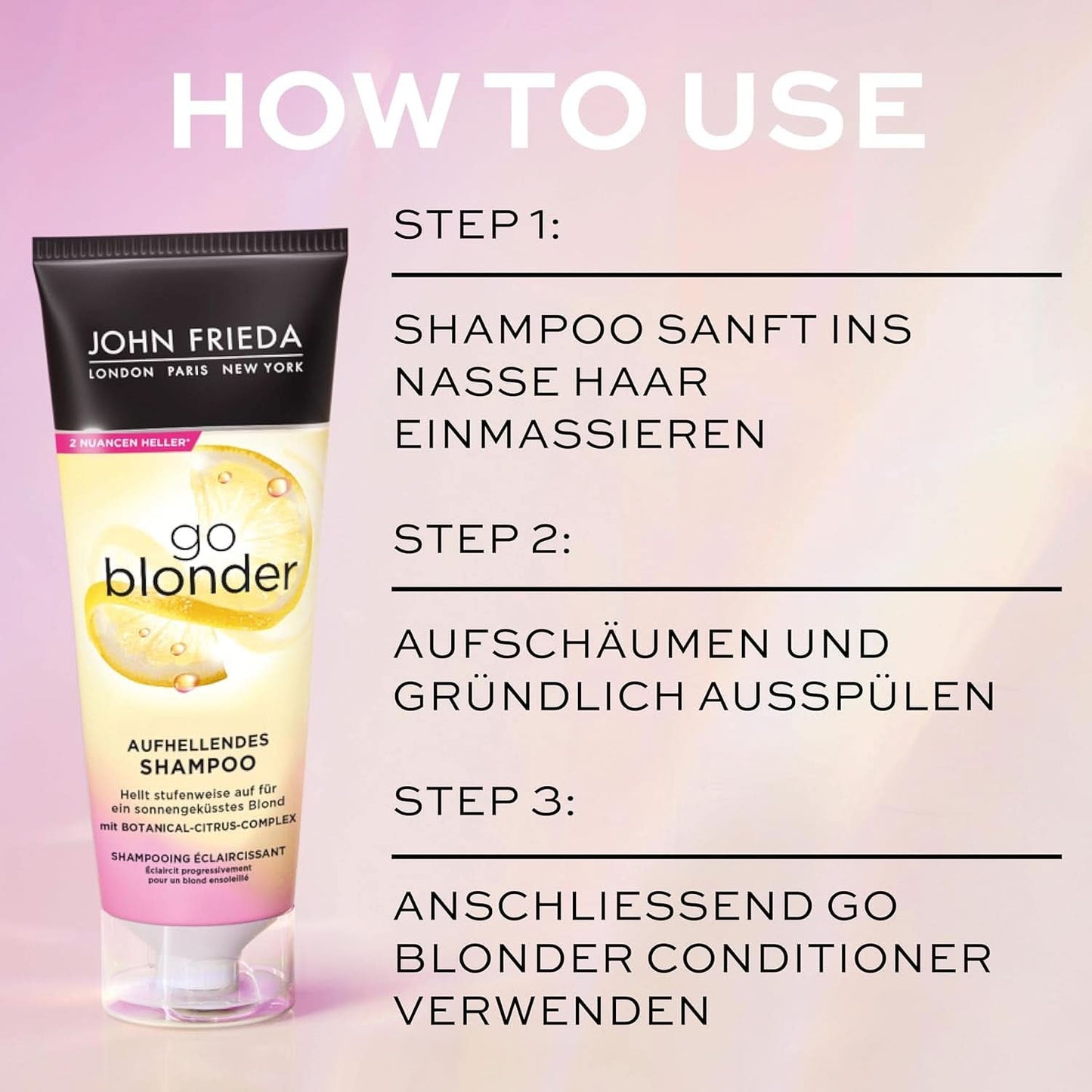 Șampon John Frieda Sheer Blonde Go Blonder, 250 ml Duș și baie Naty Shop