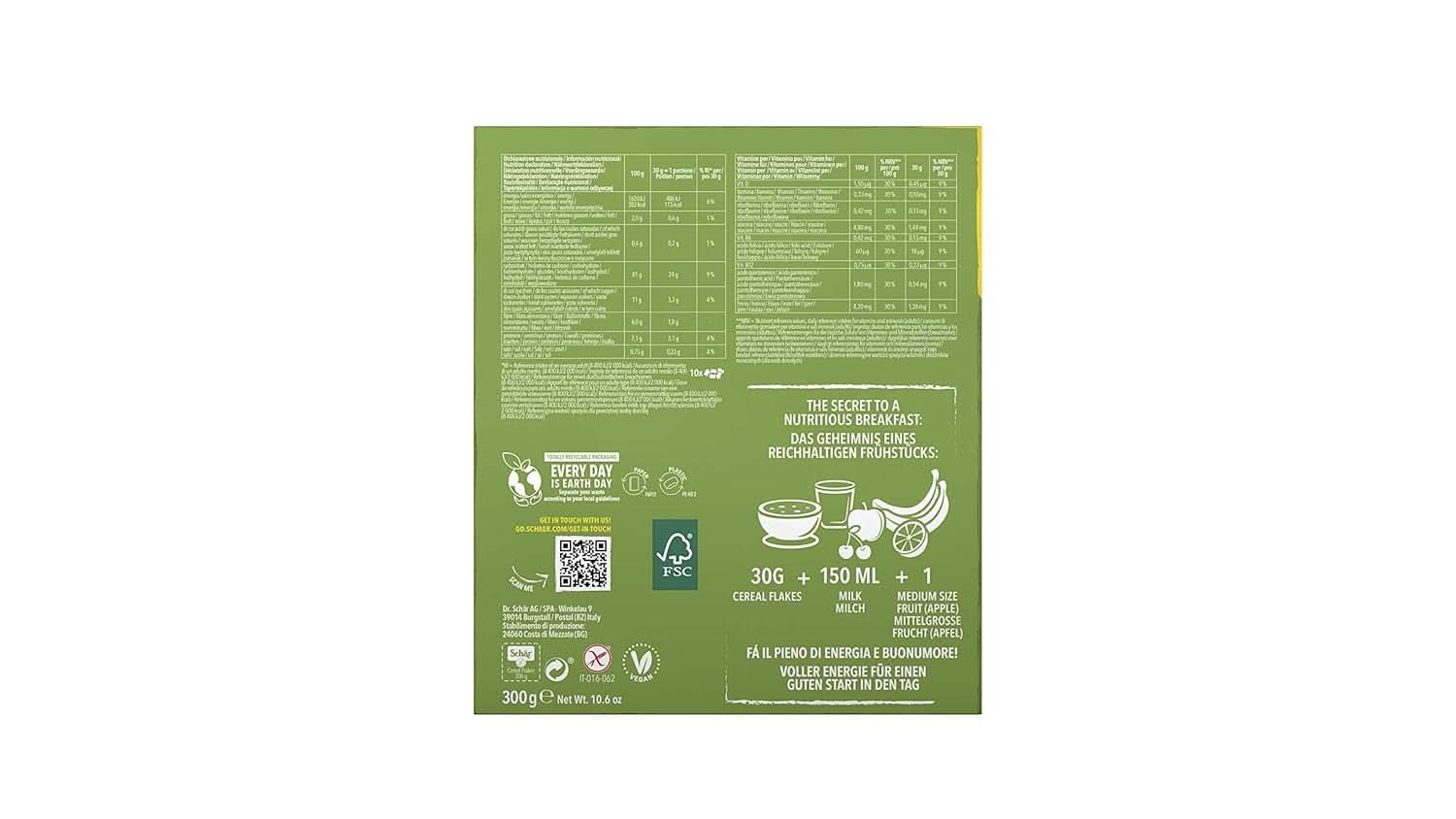 Fulgi de cereale fără gluten 300 grame, pachet de 8 Cereale Naty Shop