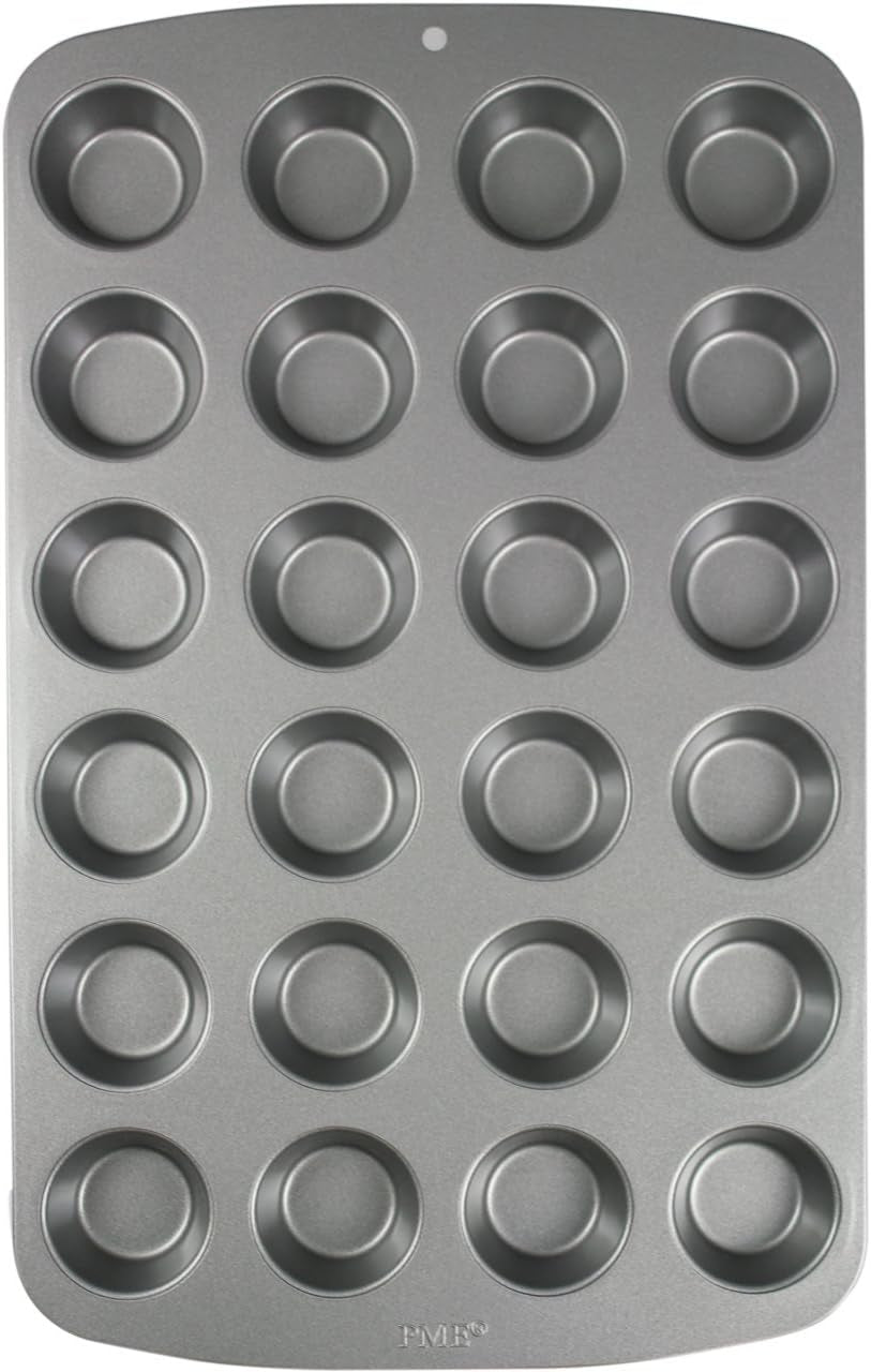 CSB111 Antihaftbeschichtete Mini-Muffinform Mit 24 Löchern Aus Karbonstahl, Edelstahl, Silver, 39.4 X 24.6 X 2.1 Cm Matrite si tavi pentru copt Naty Shop 39.4 X 24.6 X 2.1 Cm Einzeln
