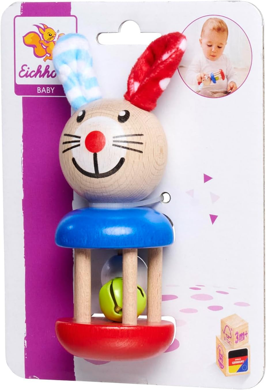 Eichhorn/Heros 100017013 - Zornăitor pentru copii, motiv - iepure Jucarii Bebe Naty Shop