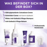 L'Oréal Paris Vopsea de păr permanentă cu rezultat de culoare ultra rece, acoperire 100% a părului gri, set cu colorare, șampon și cremă de îngrijire, Excellence Cool Creme, Nr. 7.11 Ultra rece blond mediu (Blond) Vopsea pentru par Naty Shop