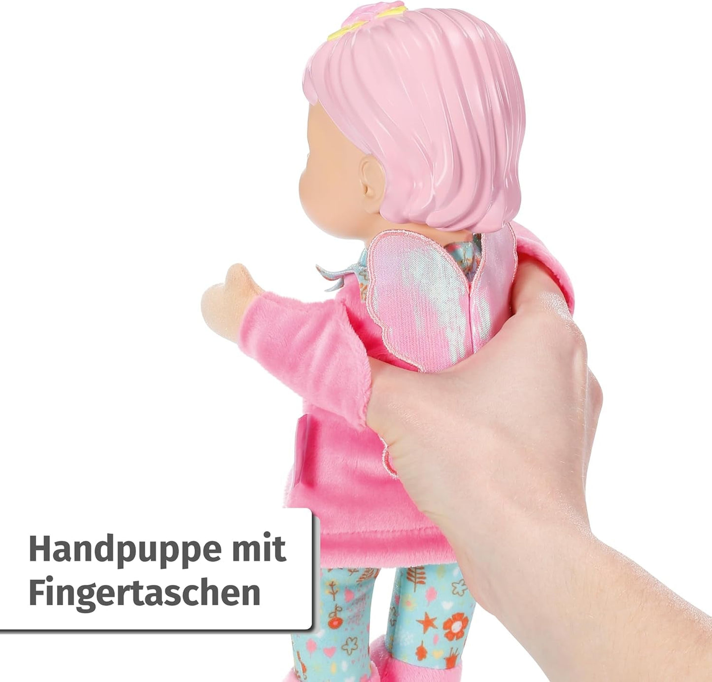 BABY born for babies Fee, păpușă cu corp moale și buzunare pentru degete în brațe, marionetă de mână înaltă de 26 cm, 834695 Zapf Creation