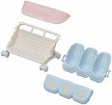 Sylvanian Families L5533 Cărucior pentru tripleți - casă de păpuși Playset Papusi Naty Shop